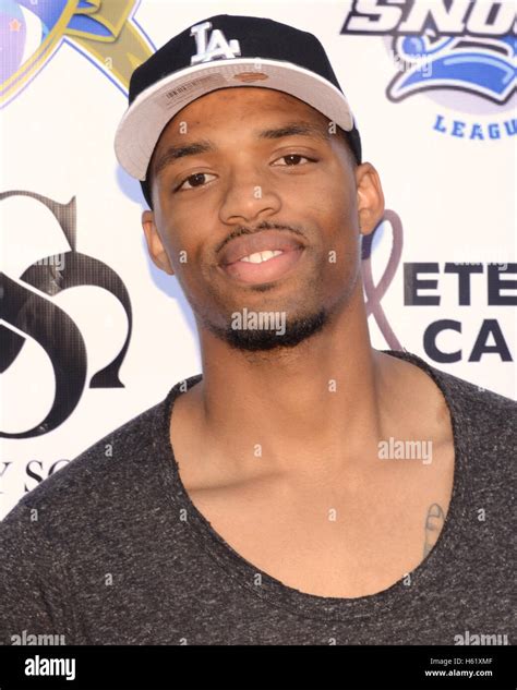 Tyran Brown arrived at the Athletes Vs. Cancer Celebrity Flag Football Game at UCLA's Drake ...