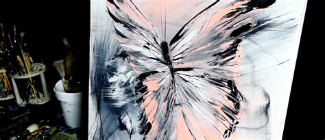 PINK BUTTERFLY PAINTING BY DRANITSIN | UrArtStudio