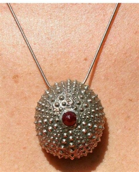 Sea urchin necklace | Metal clay jewelry, Sea urchin jewellery ...