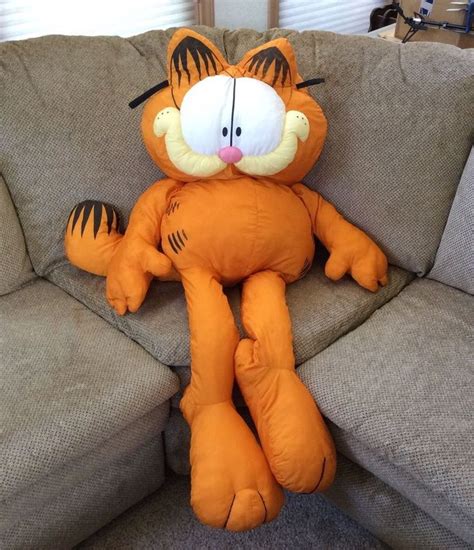 Vintage HUGE GARFIELD Stuffed Plush Animal Cat 51" Pillow Dakin United ...