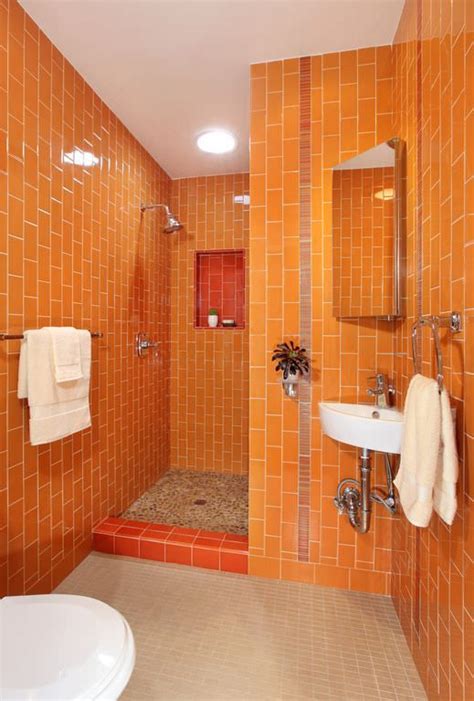 Colors that Go Well with Orange for Interior Design | Brown bathroom decor, Small bathroom ...