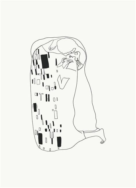 Pin by Sarah hazem on desenho | Klimt tattoo, Line art drawings, Gustav klimt