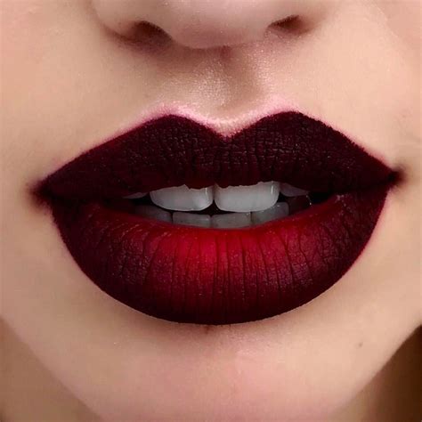 Black And Red Ombre Lips
