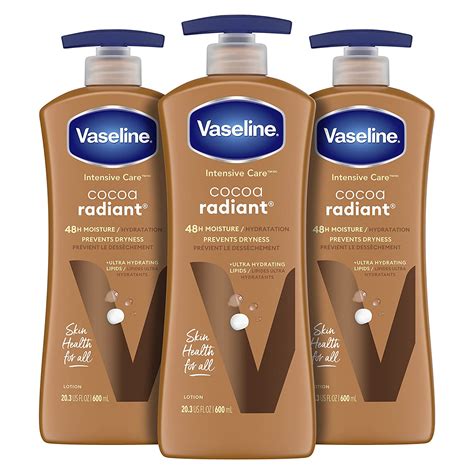 Vaseline Intensive Care Body Lotion for Dry Skin Cocoa Radiant Lotion Made with Ultra-Hydrating ...