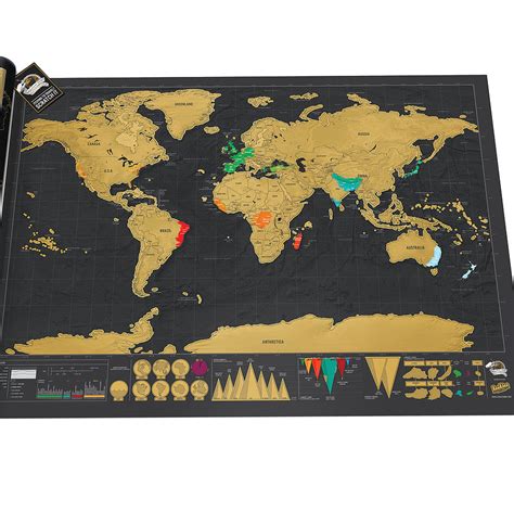 Deluxe Edition World Scratch Map By The Little House Shop | notonthehighstreet.com