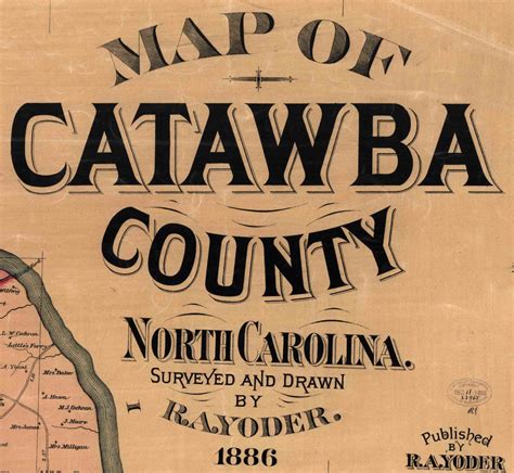 Catawba County North Carolina 1886 Old Wall Map With - Etsy