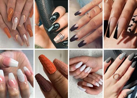 Trendiest Cute Fall Coffin Nails | Fall Color Coffin Nails — Our West Nest