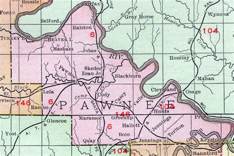 Pawnee County Oklahoma Map | Nyc Map