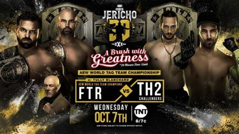 FTR defending AEW Tag Titles against Angelico and Jack Evans on 10/7 ...