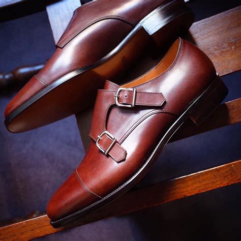 Leather Men’s Classic Double Monk Strap Dress Shoes in 2020 | Monk ...