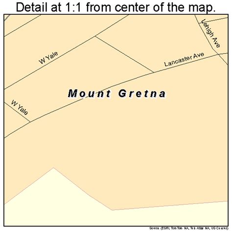 Mount Gretna Pennsylvania Street Map 4251568