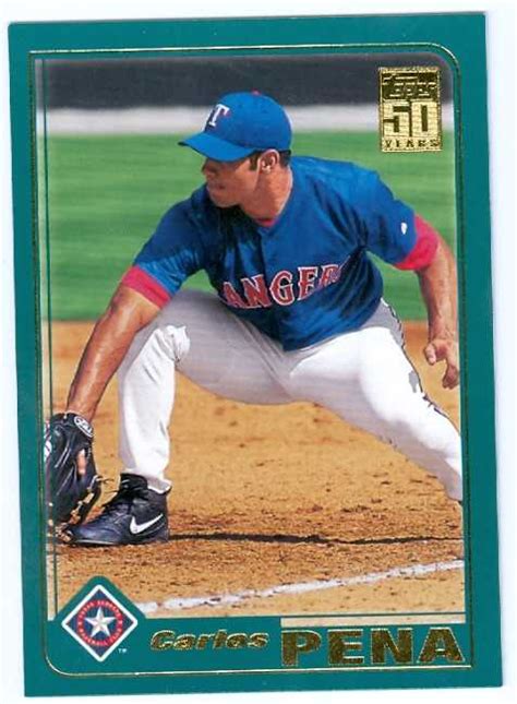 Carlos Pena baseball card 2001 Topps #T187 (Rangers - Chicago Cubs star ...