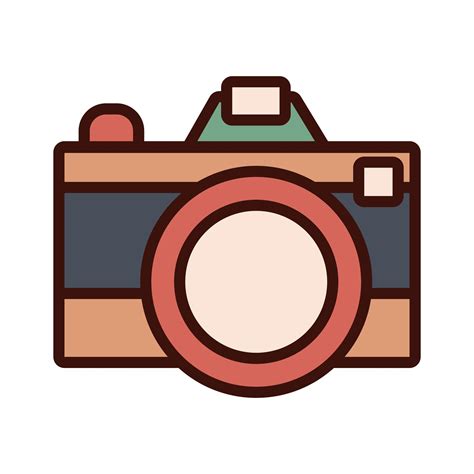 línea de cámara fotográfica e icono de estilo de relleno 2562958 Vector ...