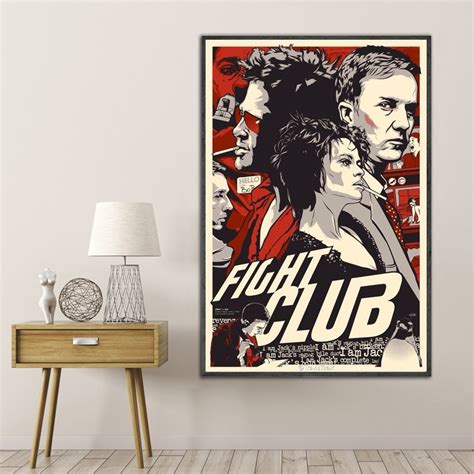 Fight Club Poster Canvas Movie Poster Unframe - Etsy