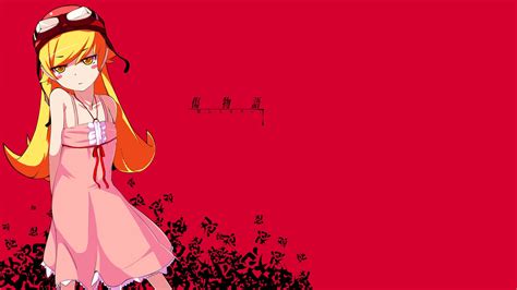 Shinobu Oshino Blush HD Wallpaper