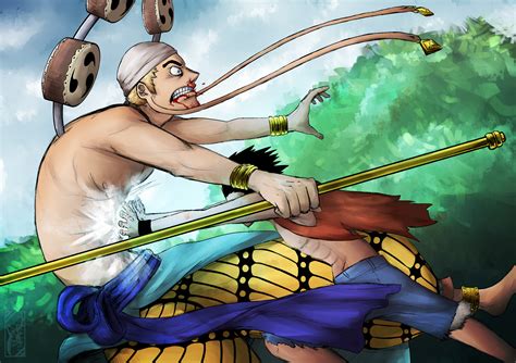 Luffy Vs Enel by Deer-Head on DeviantArt