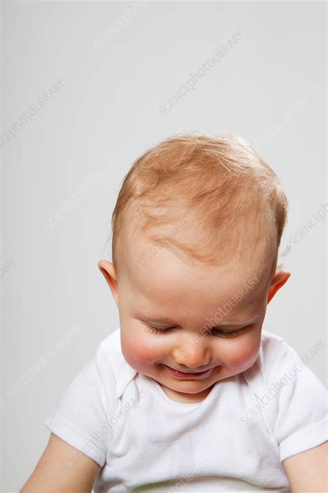Baby boy, smiling - Stock Image - F019/0975 - Science Photo Library