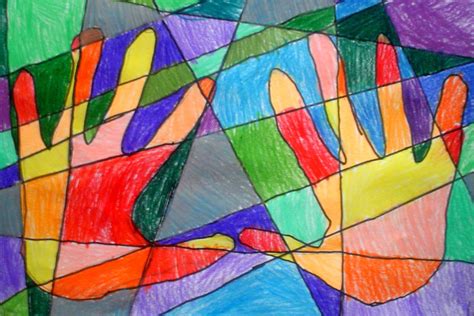 Lessons from the Art Room: 4th Grade Colorful Hands