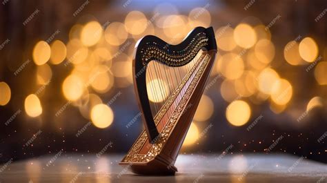 Premium AI Image | Harp in the interior of the concert hall Created with generative the AI ...