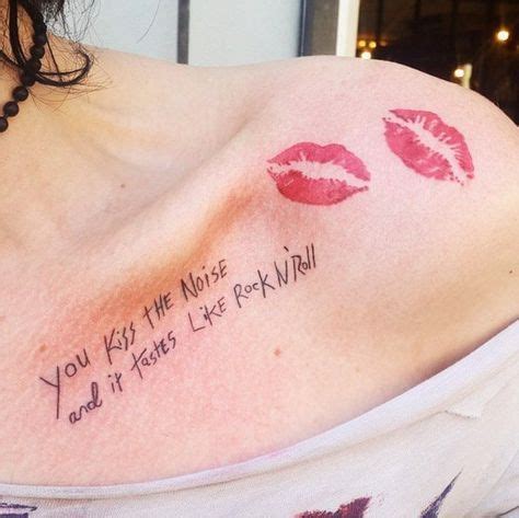 10 Kiss-Mark Tattoos Perfect For a Lipstick Lover | Kiss tattoos, Lip ...