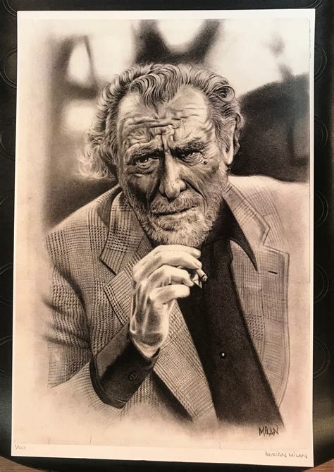 Charles Bukowski Freehand Portrait Drawing Art Print 11 X 17 - Etsy