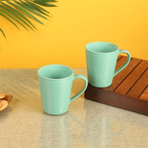 Buy Moorni Turquoise Blue Coffee Mugs Set of 2 in Dubai, Abu Dhabi ...