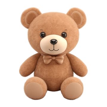 3d Rendering Cute Brown Teddy Bear Perspective View, Teddy, Bear, Cute ...