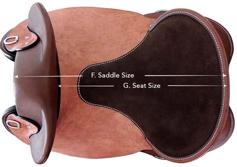 Western Saddle Seat Size Chart