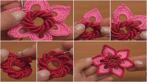 Irish Crochet Double Layered Flower - Tutorial - Love Crochet