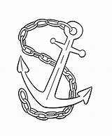 Anchor Tied With Chain Coloring Pages  Bulk Color sketch template