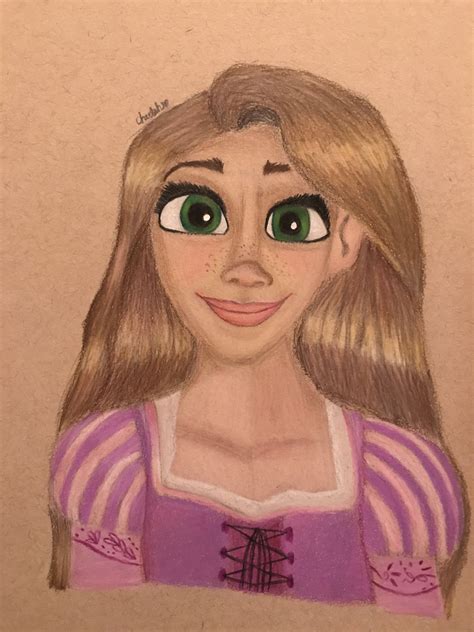 Rapunzel coloured pencil drawing by Cheetahluv52 on Instagram! Color ...