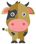 OnlineLabels Clip Art - Cute Cartoon Cow