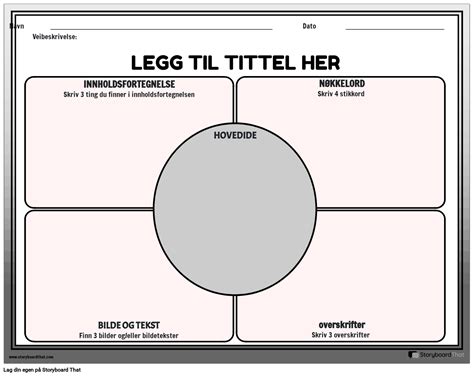 Tekstfunksjoner Graphic Organizer Storyboard by no-examples