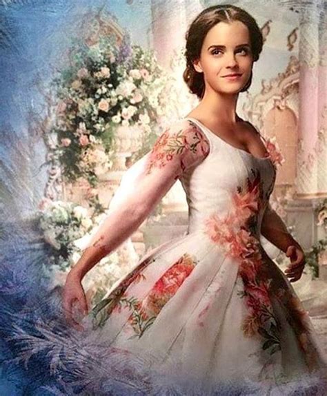 See Emma Watson Wearing Belle's Celebration Dress for 'Beauty and the ...