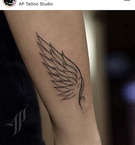 Pin by Angelica on Tatto | Angel wing wrist tattoo, Wing tattoos on ...