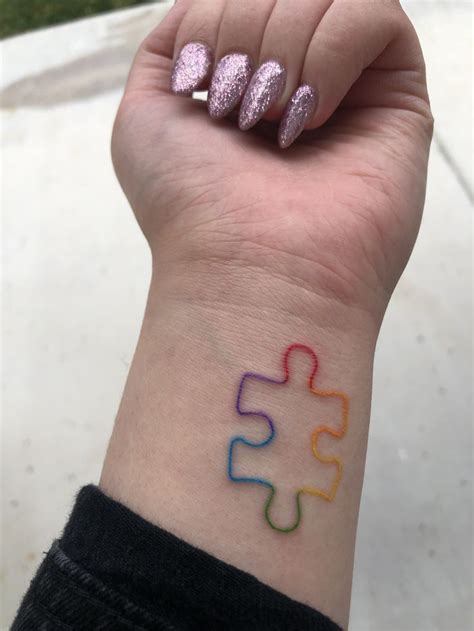 Autism Spectrum Puzzle Piece tattoo for my brother | Puzzle piece tattoo, Puzzle tattoos, Pieces ...