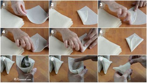 Samosa Pastry - how to fold for potato samosas... step by step | Samosa ...