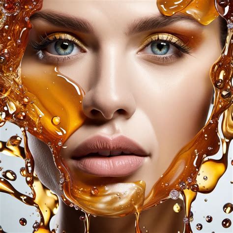 A Striking Supermodel S Face Dripping in ... by Amit - AiImageGenerator.com