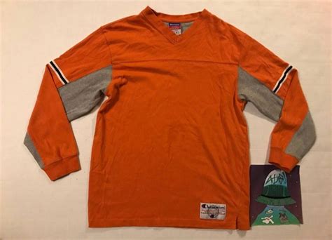 Champion CHAMPION Sweatshirt CREWNECK SWEATER Pullover Long Sleeve Sweatshirt orange Size US M ...