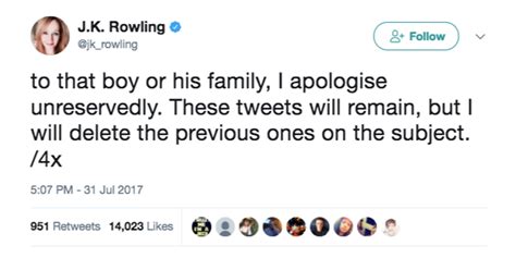 J.K. Rowling Apologizes for Tweet About Trump Ignoring Disabled Boy ...