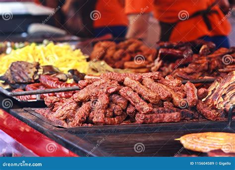 Traditional Romanian Mititei on Grill Stock Image - Image of pork, roasted: 115604589