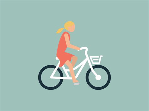 Blonde Riding Bike by Glen Cross on Dribbble