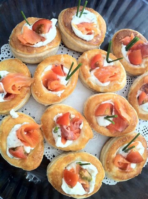 Vol au vents with smoked salmon & cream cheese | Smoked salmon cream cheese, Food, Recipes