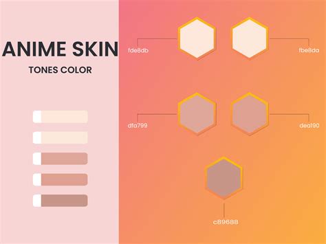 Anime skin tones colors palette 14529900 Vector Art at Vecteezy