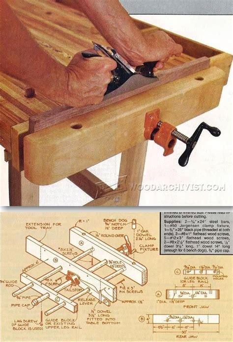 Diy Wood Bench Vise / Making And Installing A Leg Vise Bruce A Ulrich ...