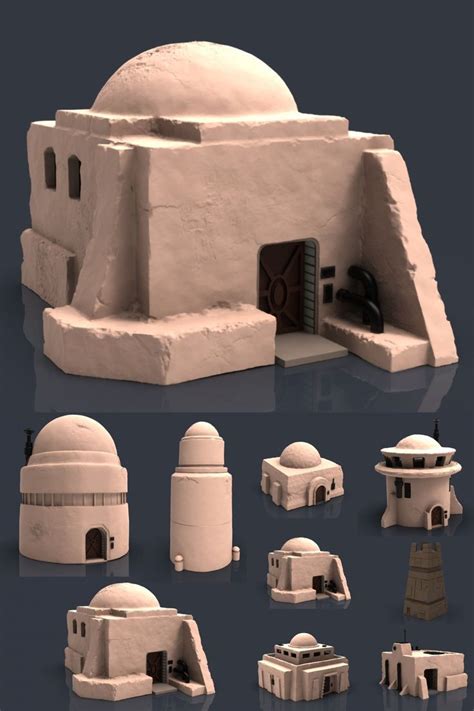 Star Wars Tatooine Buildings Legion | Print Ready 3D Model Bundle by ...