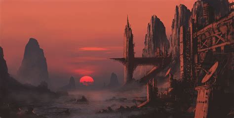 ArtStation - Done & Dusted, Pete Ashford | Sci fi landscape, Environment concept art, Concept art