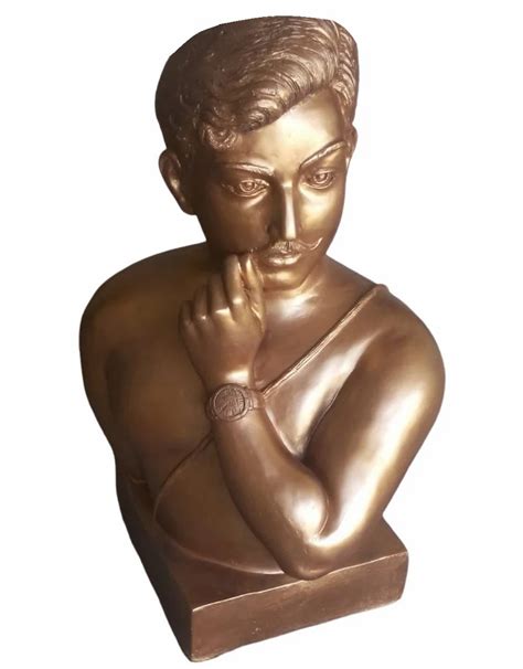 Golden Polyresin Chandrashekhar Azad Statue, For Decoration at Rs 35000/piece in Indore