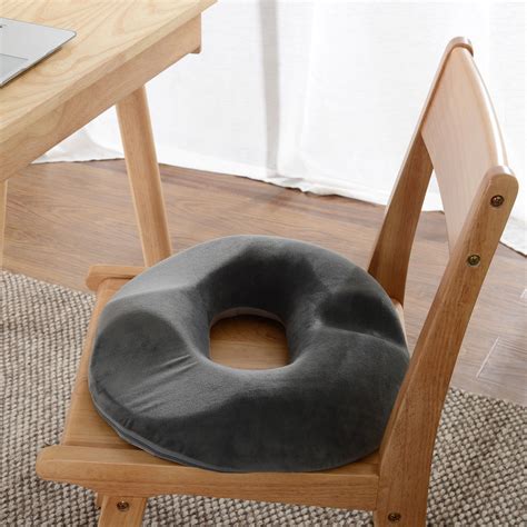 Cheer Collection Ultra Supportive Memory Foam Donut Seat Cushion, Grey | Cushions, Rocking chair ...