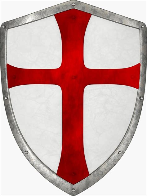 "crusader cross templar shield crusade" Sticker by EsoxOlivier | Redbubble